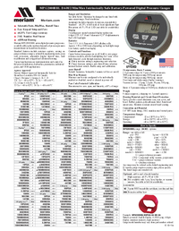 Thumbnail of document Data Sheet - MPG2000BBL Intrinsically Safe Digital Pressure Gauge